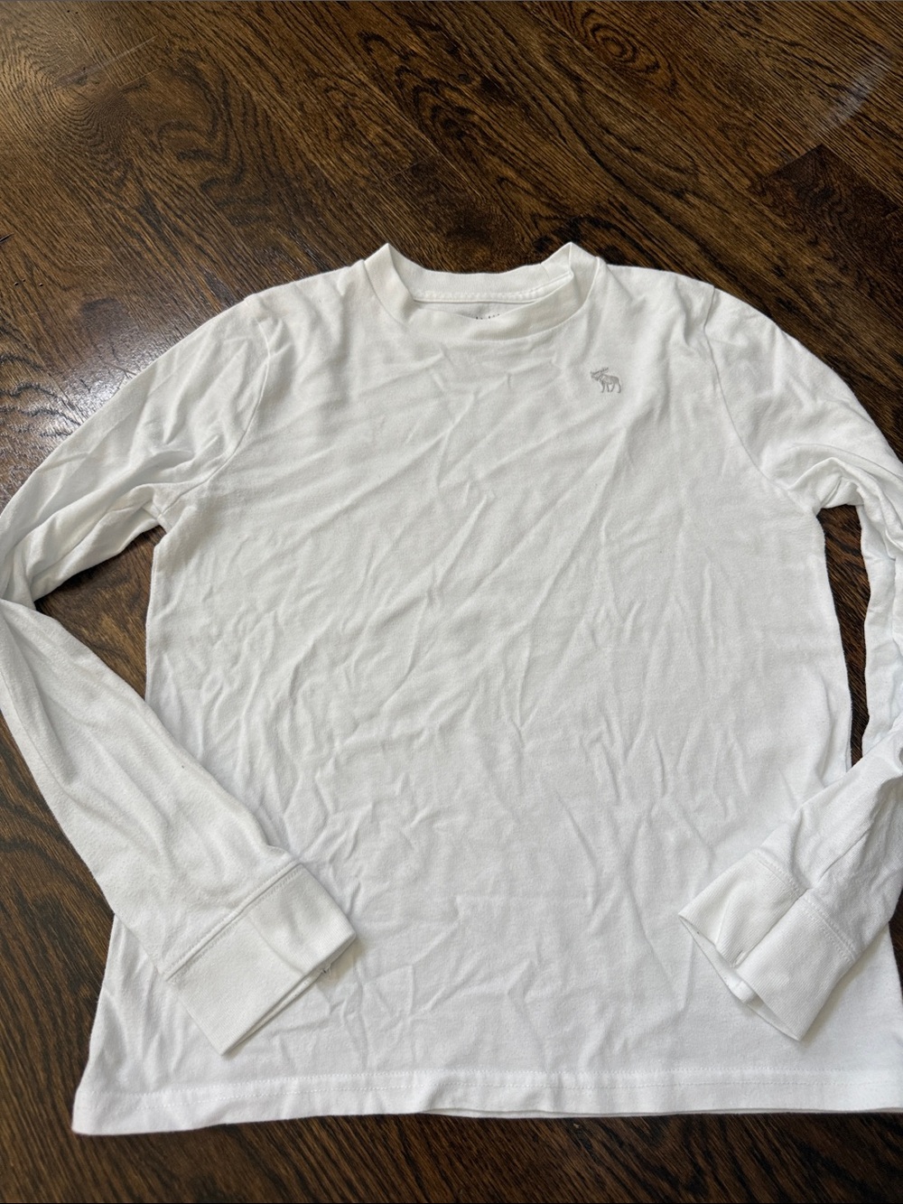 abercrombie kids White Long Sleeve Crewneck Shirt
